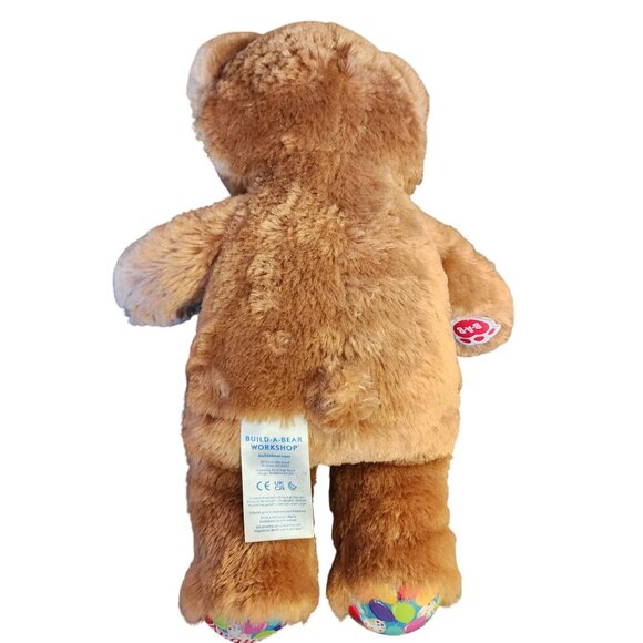 Happy Birthday Build-A-Bear Plush Teddy Bear 15" Soft Cuddly Brown Stuffed Anima - Picture 2 of 3